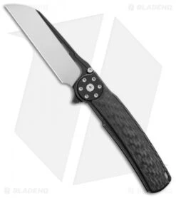 Reate Knives Reate J.A.C.K. 2.0 Integral Frame Lock Knife Black PVD Ti/CF (3.94" Satin)