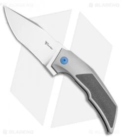 Reate Knives Reate Bharucha T3000 Frame Lock Carbon Fiber/Ti W/ Blue Screws (3" Satin)