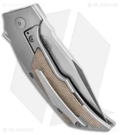 Reate Knives Reate Bharucha T3000 Frame Lock Green Micarta/Ti Beadblast Screws (3" Satin) 8 Reate Knives Reate Bharucha T3000 Frame Lock Green Micarta/Ti Beadblast Screws (3" Satin) -Reate Knives Reate Bharucha T3000 Frame Lock Green Micarta Ti Beadblast Screws 3in Satin BHQ 115097 LS Side