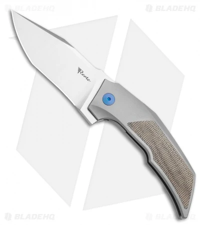 Reate Knives Reate Bharucha T3000 Frame Lock Green Micarta/Ti Blue Screws (3" Satin) 3 Reate Knives Reate Bharucha T3000 Frame Lock Green Micarta/Ti Blue Screws (3" Satin)