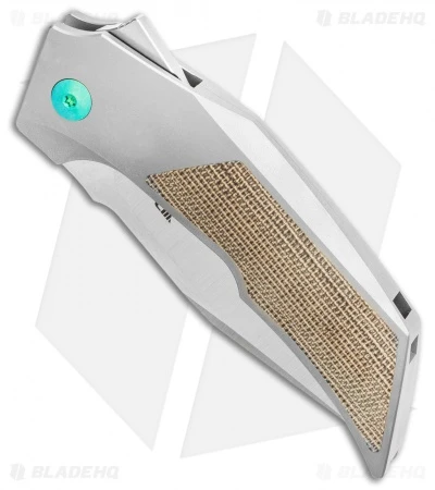 Reate Knives Reate Bharucha T3000 Frame Lock Green Micarta/Ti Green Screws (3" Satin) 4 Reate Knives Reate Bharucha T3000 Frame Lock Green Micarta/Ti Green Screws (3" Satin) - Image 2