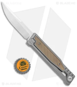 Reate Knives Reate EXO Drop Point Gravity Knife Titanium/Amber Ultem (3.75" Satin/SW ELMAX) 13 Reate Knives Reate EXO Drop Point Gravity Knife Titanium/Amber Ultem (3.75" Satin/SW ELMAX) -Reate Knives Reate EXO DP Gravity Knife Ti Amber Ultem Satin BHQ 142272 jr bottlecap