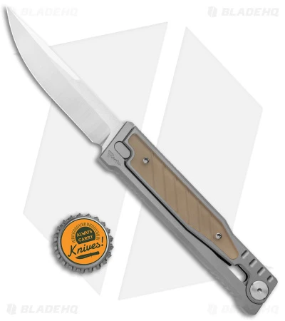 Reate Knives Reate EXO Drop Point Gravity Knife Titanium/Amber Ultem (3.75" Satin/SW ELMAX) 8 Reate Knives Reate EXO Drop Point Gravity Knife Titanium/Amber Ultem (3.75" Satin/SW ELMAX) - Image 6