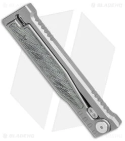 Reate Knives Reate EXO Double Edge Gravity Knife Titanium/Black Micarta (3.75" Satin) 11 Reate Knives Reate EXO Double Edge Gravity Knife Titanium/Black Micarta (3.75" Satin) -Reate Knives Reate EXO Double Edge Gravity Knife Ti Black Micarta Satin BHQ 137474 jr side