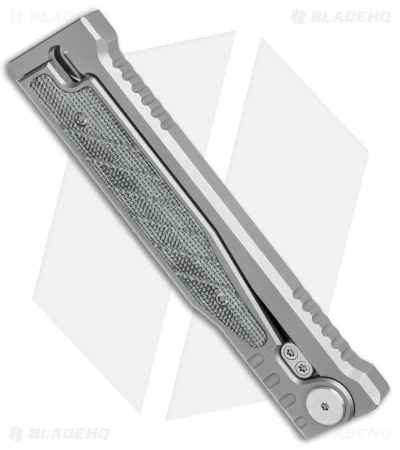 Reate Knives Reate EXO Double Edge Gravity Knife Titanium/Black Micarta (3.75" Satin) 6 Reate Knives Reate EXO Double Edge Gravity Knife Titanium/Black Micarta (3.75" Satin) - Image 4