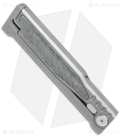 Reate Knives Reate EXO Double Edge Gravity Knife Titanium/Black Micarta (3.75" Satin) 5 Reate Knives Reate EXO Double Edge Gravity Knife Titanium/Black Micarta (3.75" Satin) - Image 3