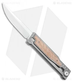 Reate Knives Reate EXO Drop Point Gravity Knife Titanium/Natural Micarta (3.75" Satin)