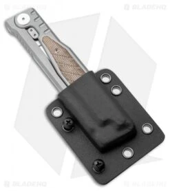 Reate Knives Reate EXO Drop Point Gravity Knife Titanium/Natural Micarta (3.75" Satin) 9 Reate Knives Reate EXO Drop Point Gravity Knife Titanium/Natural Micarta (3.75" Satin) -Reate Knives Reate EXO Drop Point Knife Titanium w Green Micarta Handle 3.7 Satin BHQ 137472 LS Sheath