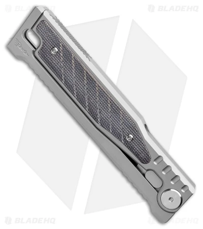 Reate Knives Reate EXO Tanto Gravity Knife Titanium/Black Micarta (3.75" Stonewash) 5 Reate Knives Reate EXO Tanto Gravity Knife Titanium/Black Micarta (3.75" Stonewash) - Image 3