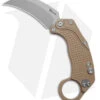 Reate Knives Reate EXO-K Gravity Karambit Button Lock Knife Tan Aluminum (3.1" Stonewash) -Reate Knives Reate EXO K Gravity Karambit Button Lock Knife Tan Aluminum 3in SW BHQ 183934 td large