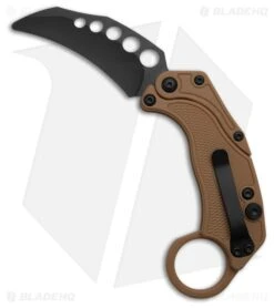 Reate Knives Reate EXO-K Gravity Karambit Button Lock Knife Tan Aluminum (3.1" Black PVD) 14 Reate Knives Reate EXO-K Gravity Karambit Button Lock Knife Tan Aluminum (3.1" Black PVD) -Reate Knives Reate EXO K Gravity Karambit Trainer large 2