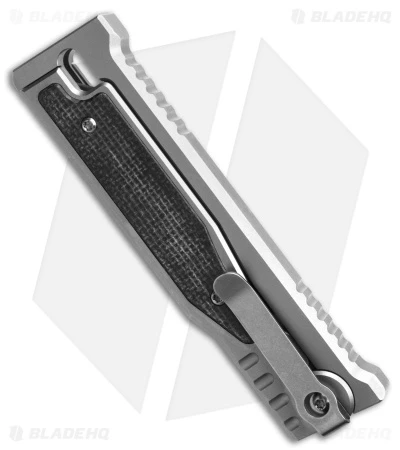 Reate Knives Reate EXO-M Tanto Gravity Knife Titanium/Black Micarta (2.95" SW) 5 Reate Knives Reate EXO-M Tanto Gravity Knife Titanium/Black Micarta (2.95" SW) - Image 3