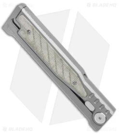 Reate Knives Reate EXO Gravity Tanto Knife Titanium/Green Micarta (3.75" Satin) 8 Reate Knives Reate EXO Gravity Tanto Knife Titanium/Green Micarta (3.75" Satin) -Reate Knives Reate EXO Tanto Gravity Knife Ti Green Micarta Satin BHQ 140045 jr spine