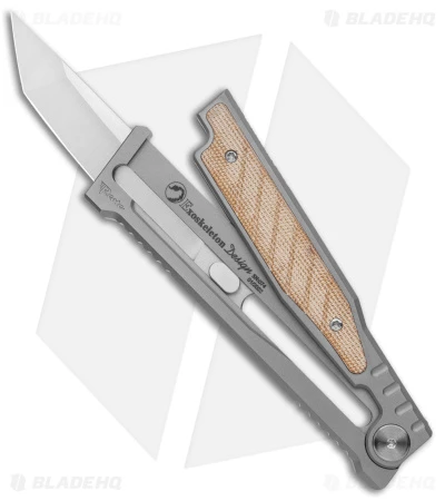 Reate Knives Reate EXO Gravity Tanto Knife Titanium/Natural Micarta (3.75" Satin) 4 Reate Knives Reate EXO Gravity Tanto Knife Titanium/Natural Micarta (3.75" Satin) - Image 2