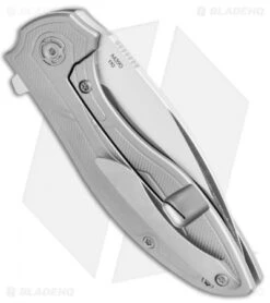 Reate Knives Reate Iron Frame Lock Flipper Knife Brown Micarta (3.25" Satin) 8 Reate Knives Reate Iron Frame Lock Flipper Knife Brown Micarta (3.25" Satin) -Reate Knives Reate Iron FL Flipper Brown Micarta Satin BHQ 111107 jr side