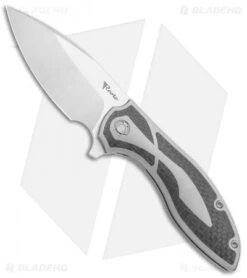 Reate Knives Reate Iron Frame Lock Flipper Knife Carbon Fiber (3.25" Satin)