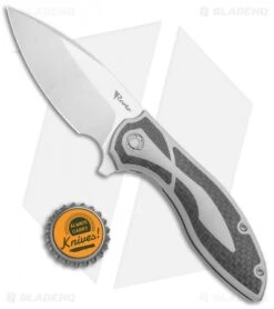 Reate Knives Reate Iron Frame Lock Flipper Knife Carbon Fiber (3.25" Satin) 9 Reate Knives Reate Iron Frame Lock Flipper Knife Carbon Fiber (3.25" Satin) -Reate Knives Reate Iron FL Flipper CF Satin BHQ 111109 jr bottlecap