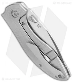 Reate Knives Reate Iron Frame Lock Knife W/ Thumb Stud Brown Micarta (3.25" Satin) -Reate Knives Reate Iron FL Thumb Stud Brown Micarta Satin BHQ 111124 jr side