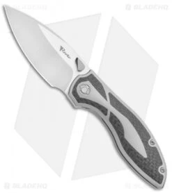 Reate Knives Reate Iron Frame Lock Knife W/ Thumb Stud Carbon Fiber (3.25" Satin)