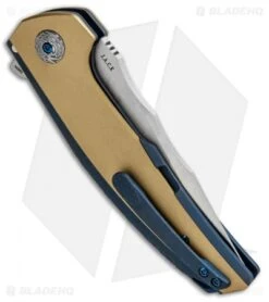 Reate Knives Reate J.A.C.K. Integral Knife Blue Titanium/Brass (3.94" Satin) 8 Reate Knives Reate J.A.C.K. Integral Knife Blue Titanium/Brass (3.94" Satin) -Reate Knives Reate J.A.C.K. Integral Blue Ti Brass Satin BHQ 87841 jr side