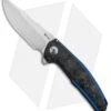 Reate Knives Reate J.A.C.K. Integral Knife Blue Titanium/Marble Carbon Fiber (3.94" Satin) -Reate Knives Reate J.A.C.K. Integral Blue Ti Marble CF Satin BHQ 87832 jr