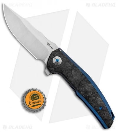 Reate Knives Reate J.A.C.K. Integral Knife Blue Titanium/Marble Carbon Fiber (3.94" Satin) 6 Reate Knives Reate J.A.C.K. Integral Knife Blue Titanium/Marble Carbon Fiber (3.94" Satin) - Image 4