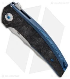 Reate Knives Reate J.A.C.K. Integral Knife Blue Titanium/Marble Carbon Fiber (3.94" Satin) 7 Reate Knives Reate J.A.C.K. Integral Knife Blue Titanium/Marble Carbon Fiber (3.94" Satin) -Reate Knives Reate J.A.C.K. Integral Blue Ti Marble CF Satin BHQ 87832 jr spine