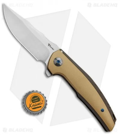Reate Knives Reate J.A.C.K. Integral Knife Bronze Titanium/Brass (3.94" Satin) 6 Reate Knives Reate J.A.C.K. Integral Knife Bronze Titanium/Brass (3.94" Satin) - Image 4