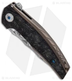 Reate Knives Reate J.A.C.K. Integral Knife Bronze Ti/Marble Carbon Fiber (3.94" Damasteel) 7 Reate Knives Reate J.A.C.K. Integral Knife Bronze Ti/Marble Carbon Fiber (3.94" Damasteel) -Reate Knives Reate J.A.C.K. Integral Bronze Ti Marble CF Damasteel BHQ 87835 jr spine