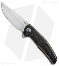 Reate Knives Reate J.A.C.K. Integral Knife Bronze Titanium/Marble Carbon Fiber (3.94" Satin)