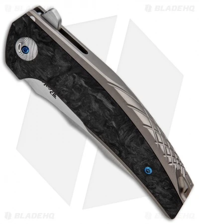 Reate Knives Reate J.A.C.K. Integral Knife Bronze Titanium/Marble Carbon Fiber (3.94" Satin) 4 Reate Knives Reate J.A.C.K. Integral Knife Bronze Titanium/Marble Carbon Fiber (3.94" Satin) - Image 2