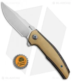 Reate Knives Reate J.A.C.K. Integral Knife Flame Titanium/Brass (3.94" Satin) 9 Reate Knives Reate J.A.C.K. Integral Knife Flame Titanium/Brass (3.94" Satin) -Reate Knives Reate J.A.C.K. Integral Flame Ti Brass Satin BHQ 87842 jr bottlecap