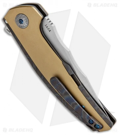 Reate Knives Reate J.A.C.K. Integral Knife Flame Titanium/Brass (3.94" Satin) 5 Reate Knives Reate J.A.C.K. Integral Knife Flame Titanium/Brass (3.94" Satin) - Image 3