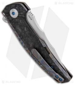 Reate Knives Reate J.A.C.K. Integral Knife Flame Titanium/Marble Carbon Fiber (3.94" Satin) 8 Reate Knives Reate J.A.C.K. Integral Knife Flame Titanium/Marble Carbon Fiber (3.94" Satin) -Reate Knives Reate J.A.C.K. Integral Flame Ti Marble CF Satin BHQ 87833 jr side