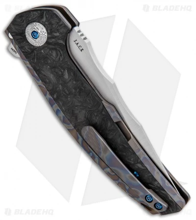 Reate Knives Reate J.A.C.K. Integral Knife Flame Titanium/Marble Carbon Fiber (3.94" Satin) 5 Reate Knives Reate J.A.C.K. Integral Knife Flame Titanium/Marble Carbon Fiber (3.94" Satin) - Image 3