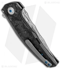 Reate Knives Reate J.A.C.K. Integral Knife Gray Ti/Marble Carbon Fiber (3.94" Damasteel) 8 Reate Knives Reate J.A.C.K. Integral Knife Gray Ti/Marble Carbon Fiber (3.94" Damasteel) -Reate Knives Reate J.A.C.K. Integral Gray Ti Marble CF Damasteel BHQ 87834 jr side