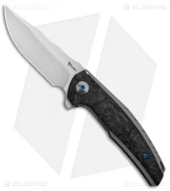 Reate Knives Reate J.A.C.K. Integral Knife Gray Titanium/Marble Carbon Fiber (3.94" Satin)