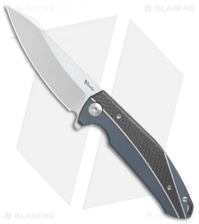 Reate Knives Reate K-1 Frame Lock Flipper Knife Carbon Fiber/Blue Ti (3.8" M390 Satin) 3 Reate Knives Reate K-1 Frame Lock Flipper Knife Carbon Fiber/Blue Ti (3.8" M390 Satin)