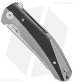 Reate Knives Reate K-1 Frame Lock Flipper Knife Carbon Fiber/Titanium (3.8" Hand Satin) -Reate Knives Reate K 1 cf ti hand satin BHQ 70993 er spine