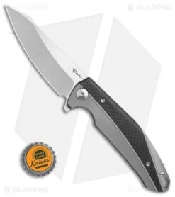 Reate Knives Reate K-1 Frame Lock Flipper Knife Carbon Fiber/Titanium (3.8" Satin) 9 Reate Knives Reate K-1 Frame Lock Flipper Knife Carbon Fiber/Titanium (3.8" Satin) -Reate Knives Reate K 1 cf ti satin BHQ 70994 er size