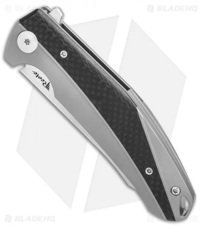 Reate Knives Reate K-1 Frame Lock Flipper Knife Carbon Fiber/Titanium (3.8" Satin) 4 Reate Knives Reate K-1 Frame Lock Flipper Knife Carbon Fiber/Titanium (3.8" Satin) - Image 2