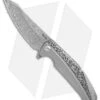 Reate Knives Reate K-1 Frame Lock Flipper Knife Engraved Titanium (3.8" Damasteel) -Reate Knives Reate K 1 engraved ti damasteel BHQ 74943 er
