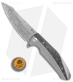 Reate Knives Reate K-1 Frame Lock Flipper Knife Marble Carbon Fiber/Ti (3.8" Damasteel) 9 Reate Knives Reate K-1 Frame Lock Flipper Knife Marble Carbon Fiber/Ti (3.8" Damasteel) -Reate Knives Reate K 1 marble cf ti damasteel BHQ 74965 er bottlecap