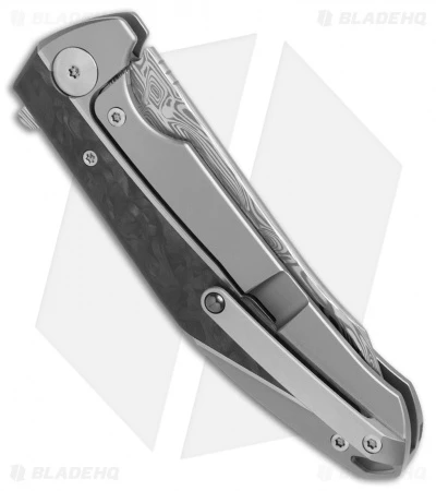 Reate Knives Reate K-1 Frame Lock Flipper Knife Marble Carbon Fiber/Ti (3.8" Damasteel) 4 Reate Knives Reate K-1 Frame Lock Flipper Knife Marble Carbon Fiber/Ti (3.8" Damasteel) - Image 2