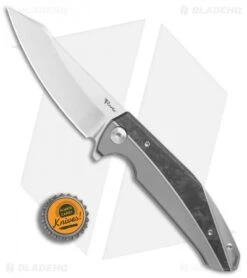 Reate Knives Reate K-1 Frame Lock Flipper Knife Marble Carbon Fiber/Ti (3.8" M390 Hand Satin) 9 Reate Knives Reate K-1 Frame Lock Flipper Knife Marble Carbon Fiber/Ti (3.8" M390 Hand Satin) -Reate Knives Reate K 1 marbled cf ti hand satin BHQ 74964 er bottlecap