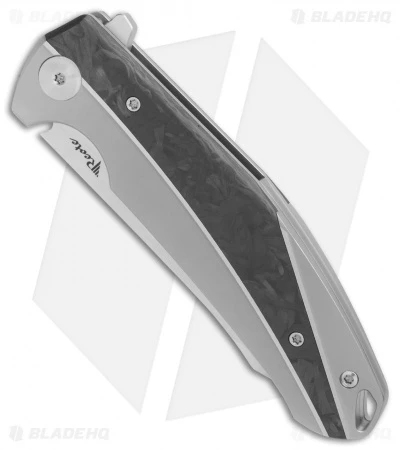 Reate Knives Reate K-1 Frame Lock Flipper Knife Marble Carbon Fiber/Ti (3.8" M390 Hand Satin) 5 Reate Knives Reate K-1 Frame Lock Flipper Knife Marble Carbon Fiber/Ti (3.8" M390 Hand Satin) - Image 3