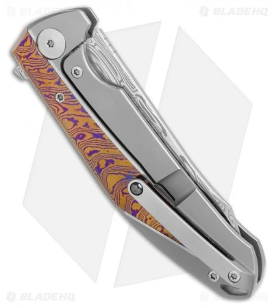 Reate Knives Reate K-1 Frame Lock Flipper Knife Titanium/Mokuti (3.8" Damasteel) 4 Reate Knives Reate K-1 Frame Lock Flipper Knife Titanium/Mokuti (3.8" Damasteel) - Image 2