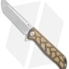 Reate Knives Reate K-2 Frame Lock Knife Engraved Bronze Titanium (3.8" Satin) -Reate Knives Reate K 2 engraved bronze ti satin BHQ 74974 er