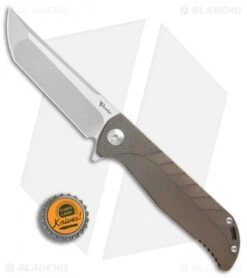 Reate Knives Reate K-2 Frame Lock Knife Stepped Bronze Titanium (3.8" Satin) 9 Reate Knives Reate K-2 Frame Lock Knife Stepped Bronze Titanium (3.8" Satin) -Reate Knives Reate K 2 stepped bronze ti satin BHQ 74976 er bottlecap