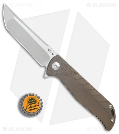 Reate Knives Reate K-2 Frame Lock Knife Stepped Bronze Titanium (3.8" Satin) 6 Reate Knives Reate K-2 Frame Lock Knife Stepped Bronze Titanium (3.8" Satin) - Image 4
